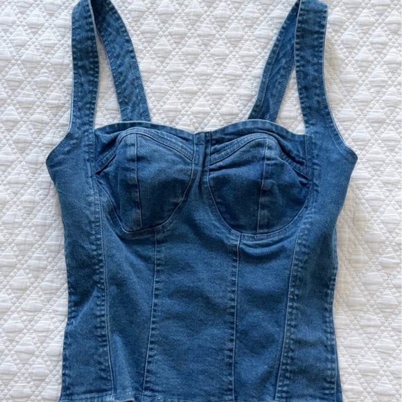 Denim corset top - Picture 1 of 3